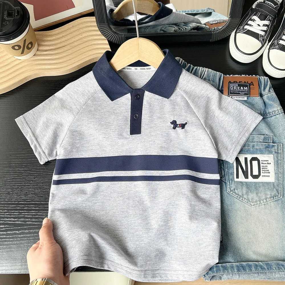 2025 Boys Polo Shirts Summer School Polo Shirts for Kids Cartoon Print Children T-shirts Toddler Outfits Baby Tees Clothing X250806