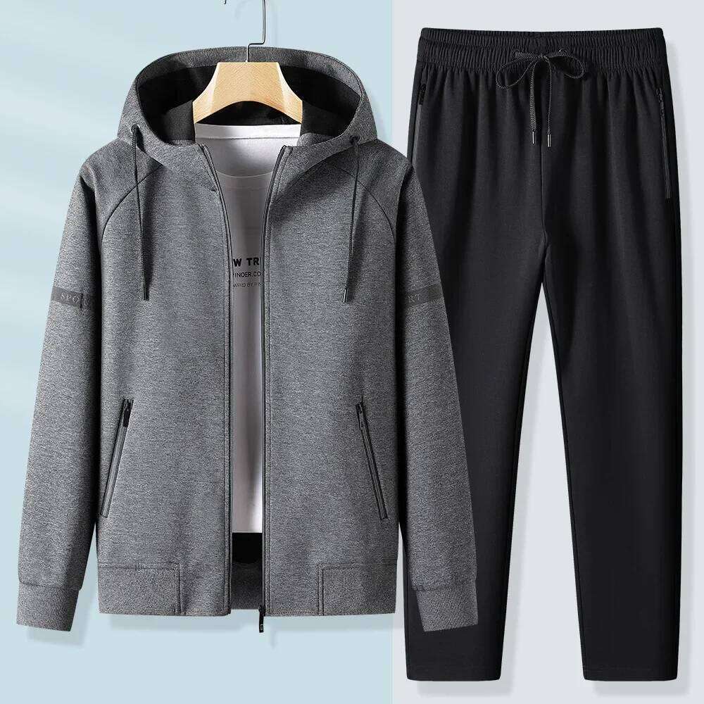 Autumn Pure Cotton Sports Suit For Men And Women Casual Jacket Morning Running Fiess Korean Style Couple Matching Outfits