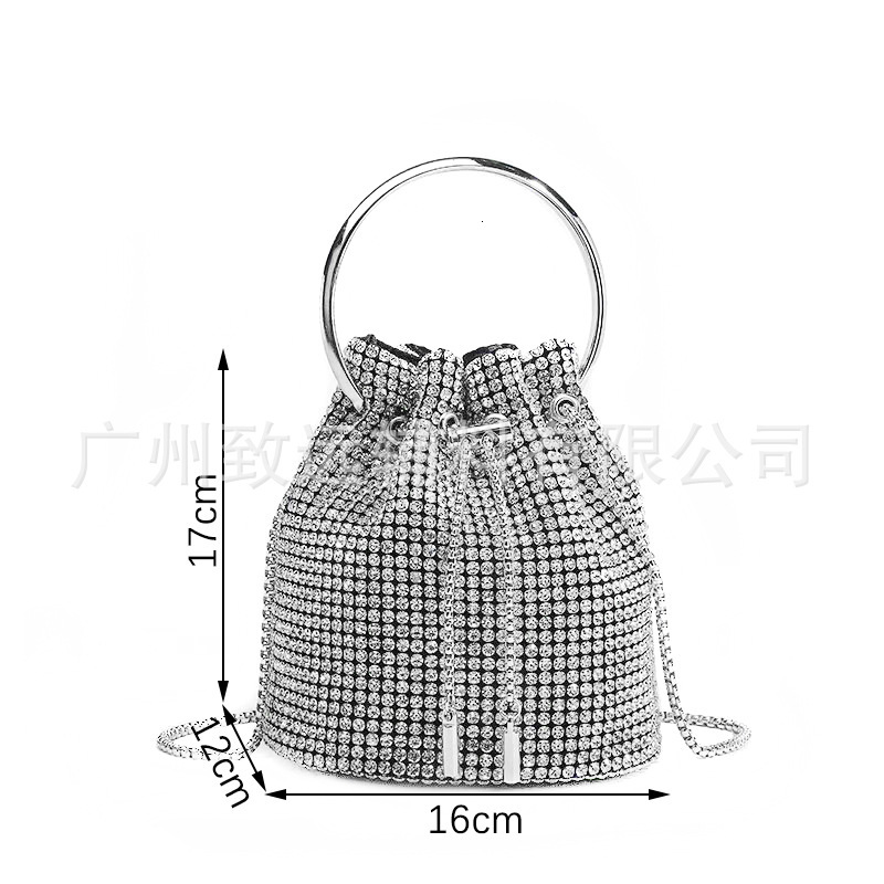 Designer 2025 new diamond bag bucket bag fashionable and exquisite chain shoulder crossbody bag