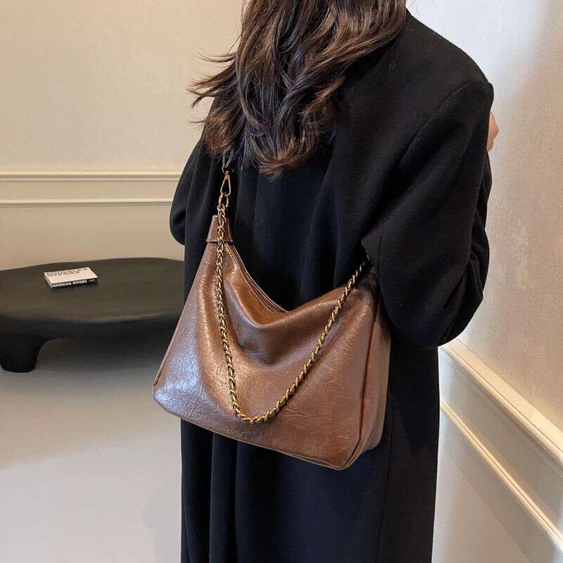 Simple Large Capacity For Women's Autumn And Winter Fashion Chain, Single Shoulder Armpit Versatile Crossbody , Tote