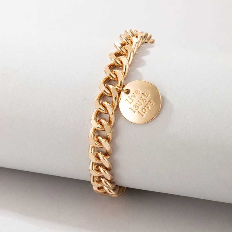 Tocona Punk Thick Chain Anklets for Women Girls Gold Color Wafer Alloy Metal Adjustable Feet Bohemian Jewelry Accessories 19762 Y250805