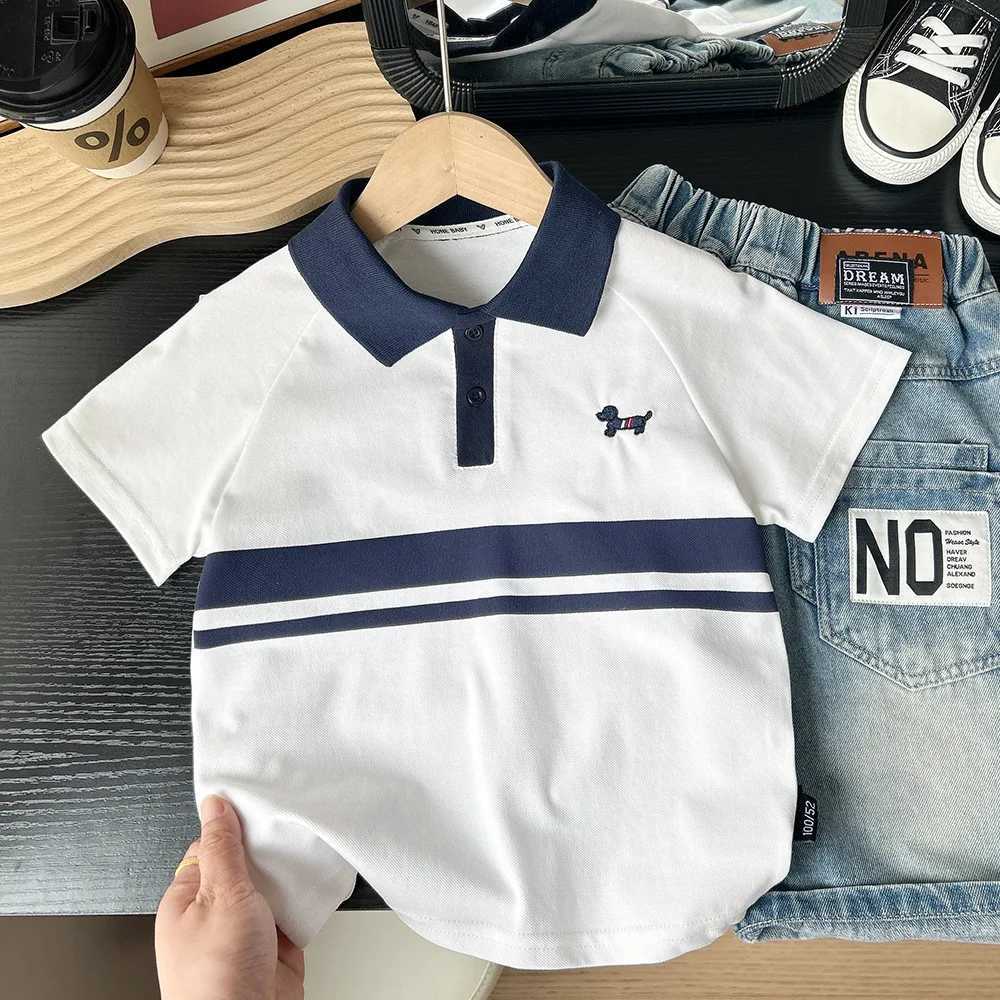 2025 Boys Polo Shirts Summer School Polo Shirts for Kids Cartoon Print Children T-shirts Toddler Outfits Baby Tees Clothing X250806