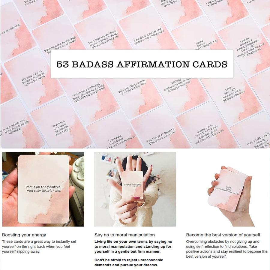 One box containing 53 "Affirmation Cards for Empowering Women - The Daily Motivation and Inspiration of Villains" - The perfect gift for wom