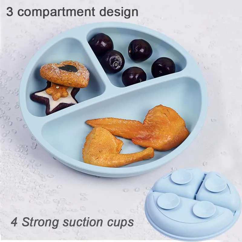 Personalized Name Baby Silicone Dishes Feeding Set Suction Cup Bowl Tableware Kids Bowl Spoon Fork Bib Feeding Set BPA Free X250806