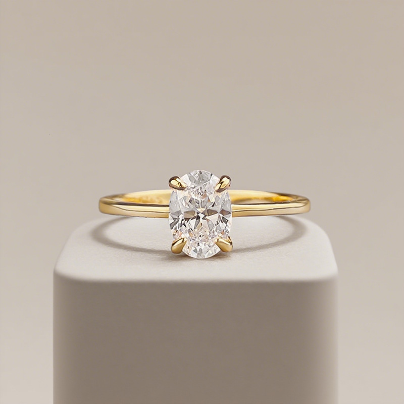 Hui Zhi Wing Jewelry INS Style Pigeon Egg Fashion Basic 1 Single S Silver Wind mond Ring