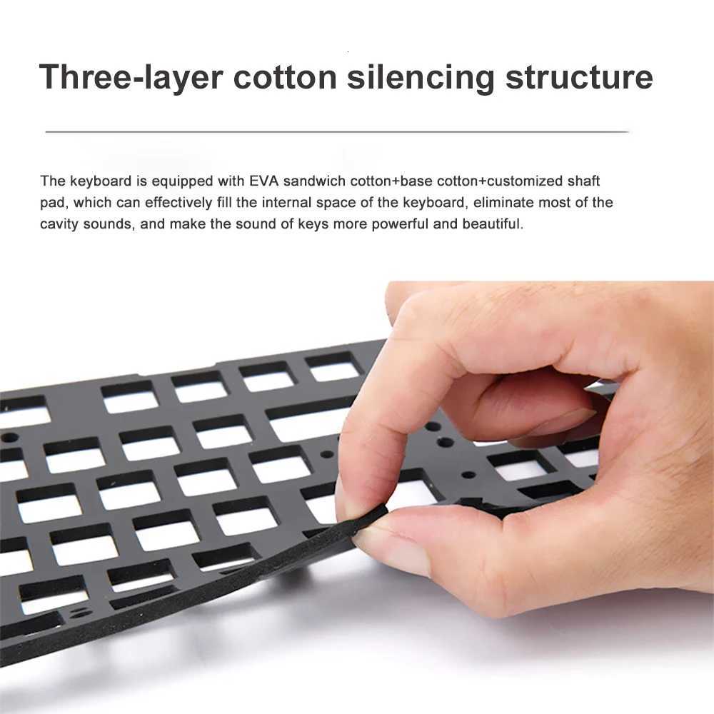 Ajazz Ak992 Gaming Mechanical Keyboard RGB 100 Keys Hot Swap Keyboard 5.0 Wireless 2.4G Usb For Pc Gamer Desktop Z250805