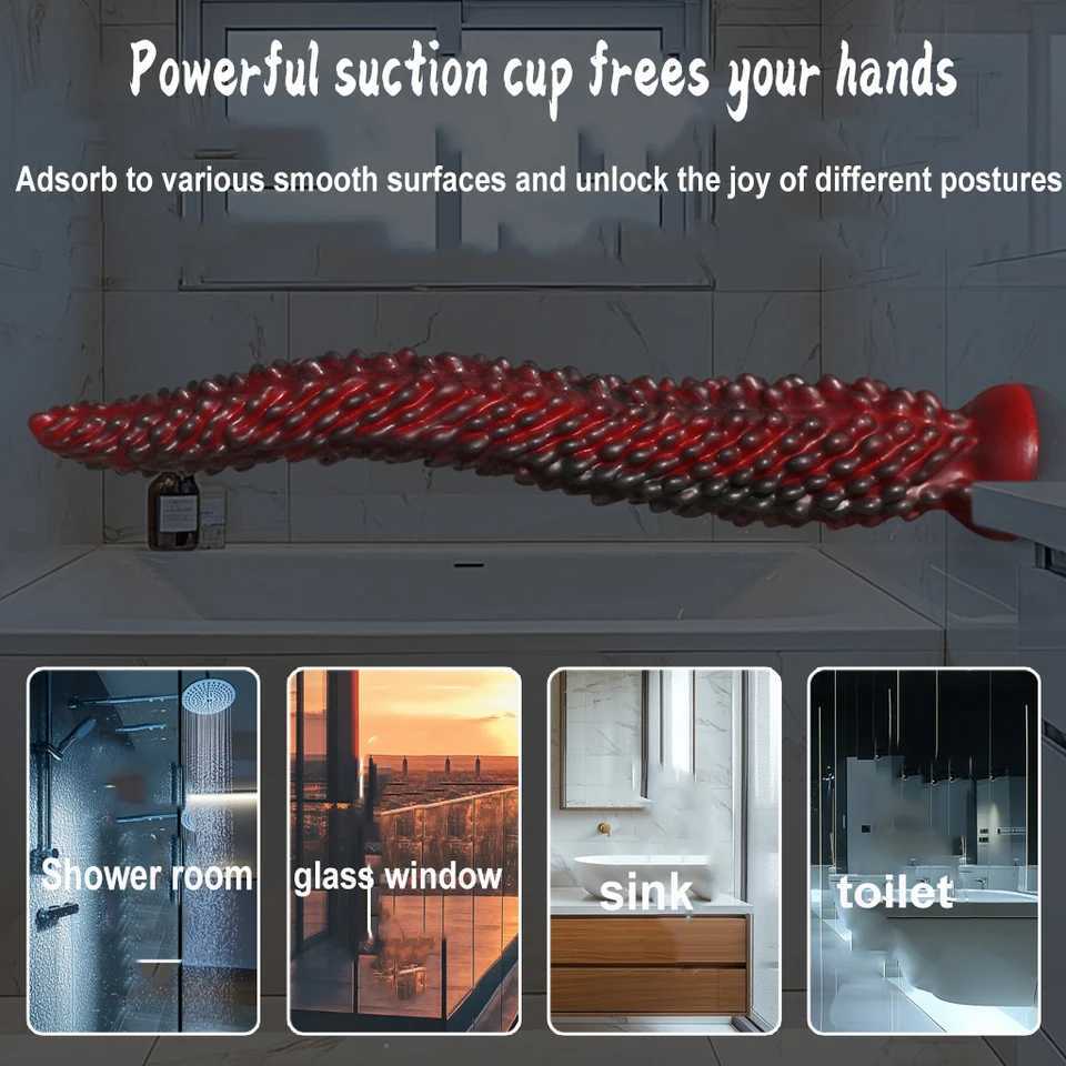 New Alien Tentacle Anal Plug Long Thick Dildo Spiral Silicone Large Butt Plug Suction Cup Anal Toy Dilator Adult Toy for Men and Women XJ250806