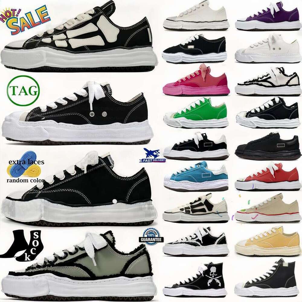 Top Designer Mason Peterson OG Sole Canvas Blakey Dress Shoes Men Women Trainer Dissoed Low Natural Hank Trainer Blue Purple Green Black White Bone Sneakers