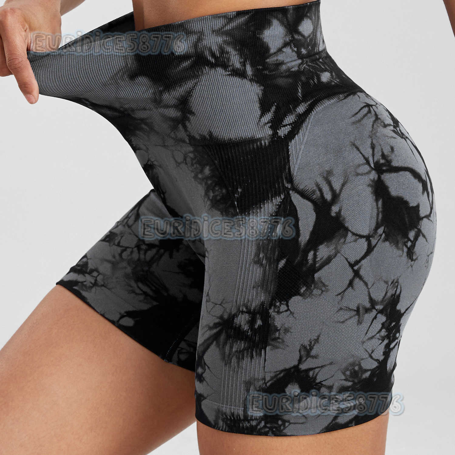Yoga Women Shorts Tie Dye Seamless Womens Summer High Waist Shorts Fitness Sports Printed Yoga Women Shorts H250806