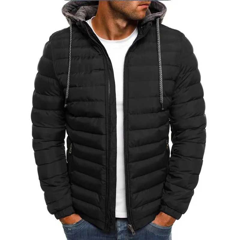 2024 Autumn and Winter Mens Loose Overcoat Clothing Outdoor Casual Sportswear Fashion Streetwear Style Hooded Warm Zipper Jacket W250806