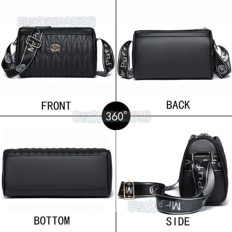 Trendy Womens Bag 2025 New Pu Pleated Crossbody Bag Small Womens Shoulder Bag Tote Bag H250806