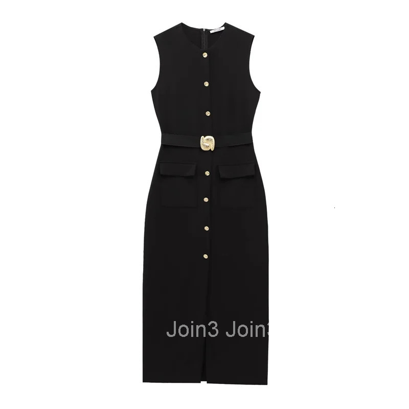 Womens Dress Black Long Dresses Spring Summer Button Up Sleeveless Sundress Vestidos Elegant Casual Womens Dresses