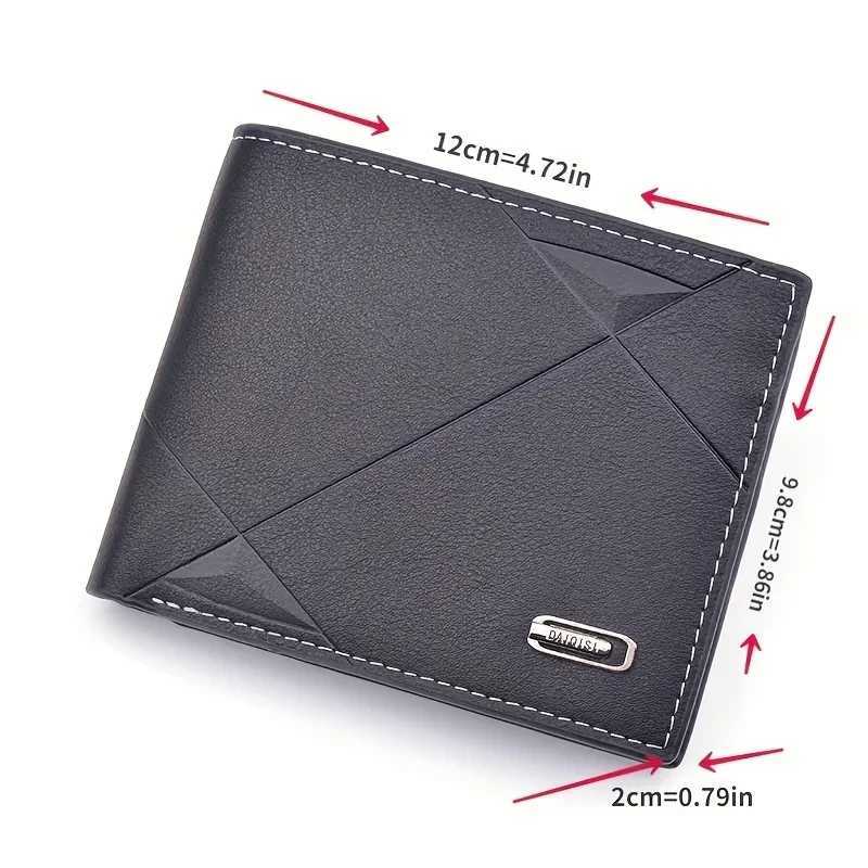 Mens PU Leather Short Wallet Money Clip Multi-card Card Holder New Horizontal Wallet Coin Purse Gift For MenXJ250806