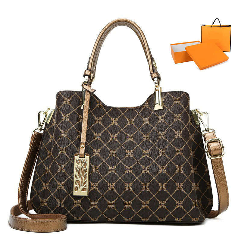 DHessentials Handbag New Versatile Printed Women's Fashionable Elegant Mom Large Capacity Commuter Tote Bag