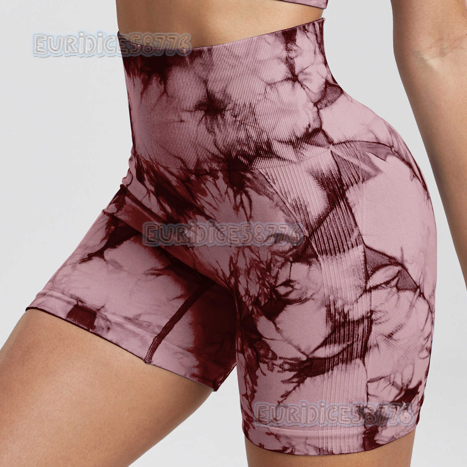 Yoga Women Shorts Tie Dye Seamless Womens Summer High Waist Shorts Fitness Sports Printed Yoga Women Shorts H250806