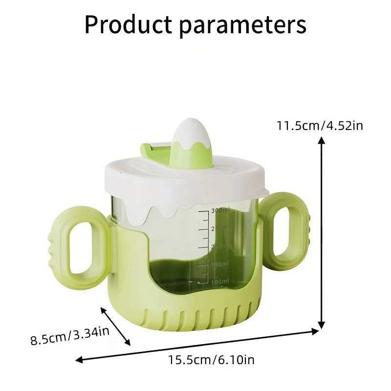 300ml/10OZ 3-in-1 Training Cup with Straw Sippy Cup Wide Mouth Cup Children Drinking Water Cup for Party Birthday X250806