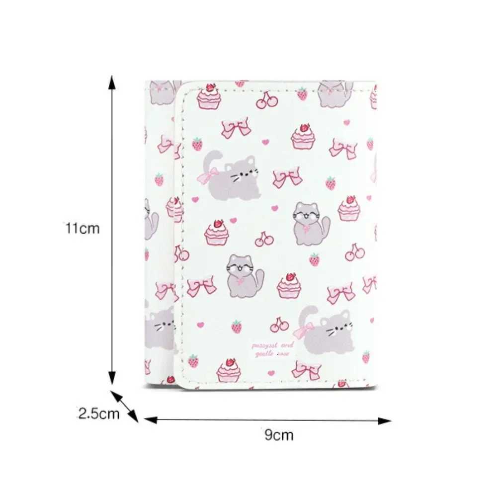 ute Tsartun Kitty Boknot Short Wallet Gig Huality PU Leather Coin Purse Women Girl Money Bag Card Holder Hift XJ250806