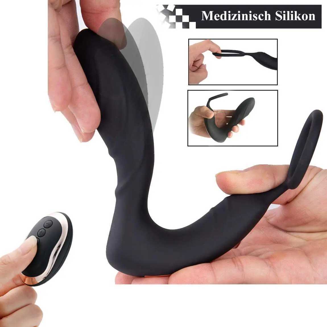 Male Prostate Vibrating Massager Anal Butt Plug P G Spot Male Sex Toy Waterproof XJ250806