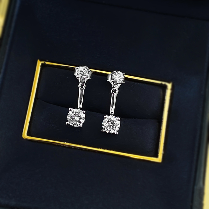 Hui Zhi Wing Jewelry New S Sier Light Back Hanging Earrings High-end Ear Accessories