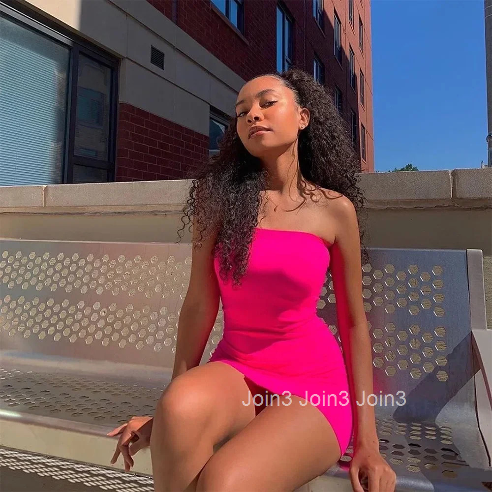 Bangniweigou Strapless Off Shoulder Bodycon Glove Dress Summer Party Club Short Bandage Dress Black Sundress Elegant Mini Robe