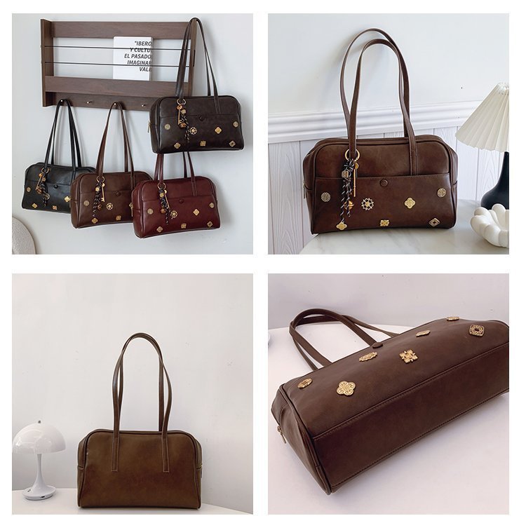 Autumn Winter Niche Underarm Bag for Women 2025 Simple Briefcase Fashion Large Capacity Shoulder Bag 250806