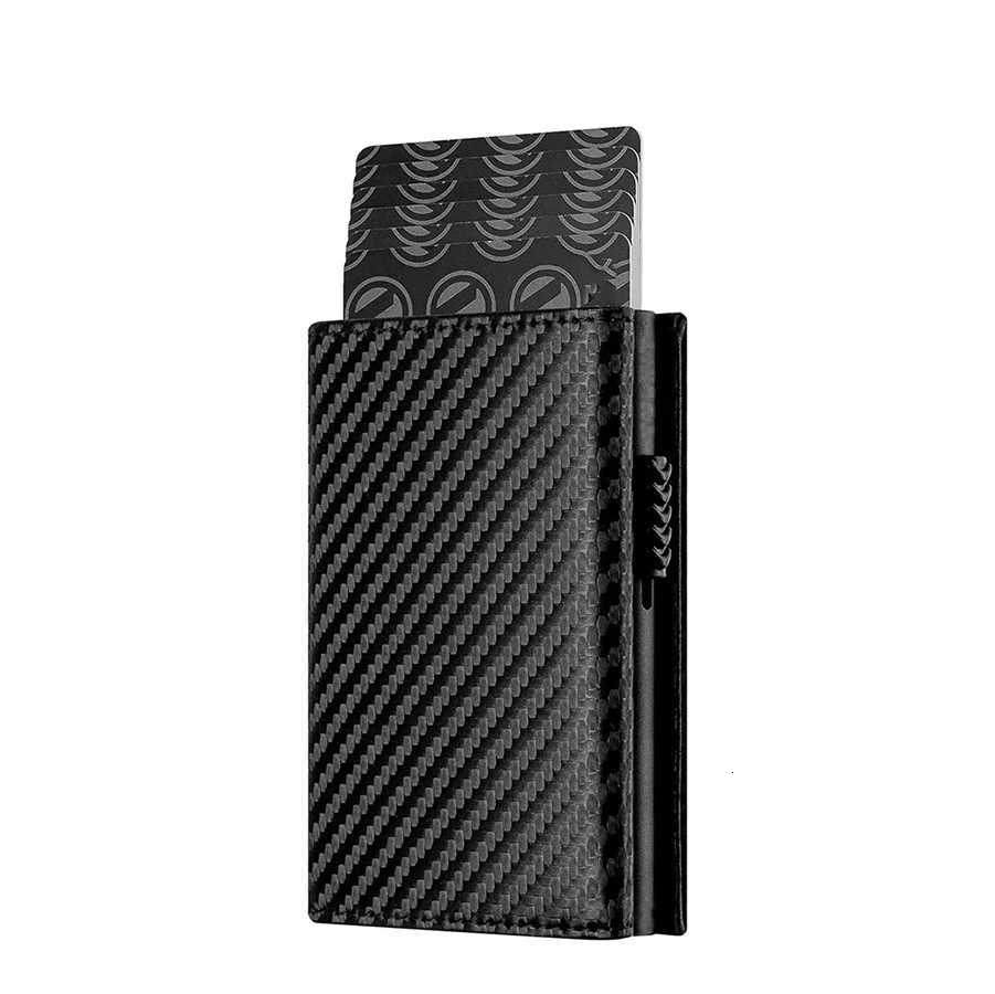 Holder RFID Blocking Bifold Wallet Mens Wallet with Coin Compartment and Banknote CompartmentXJ250806