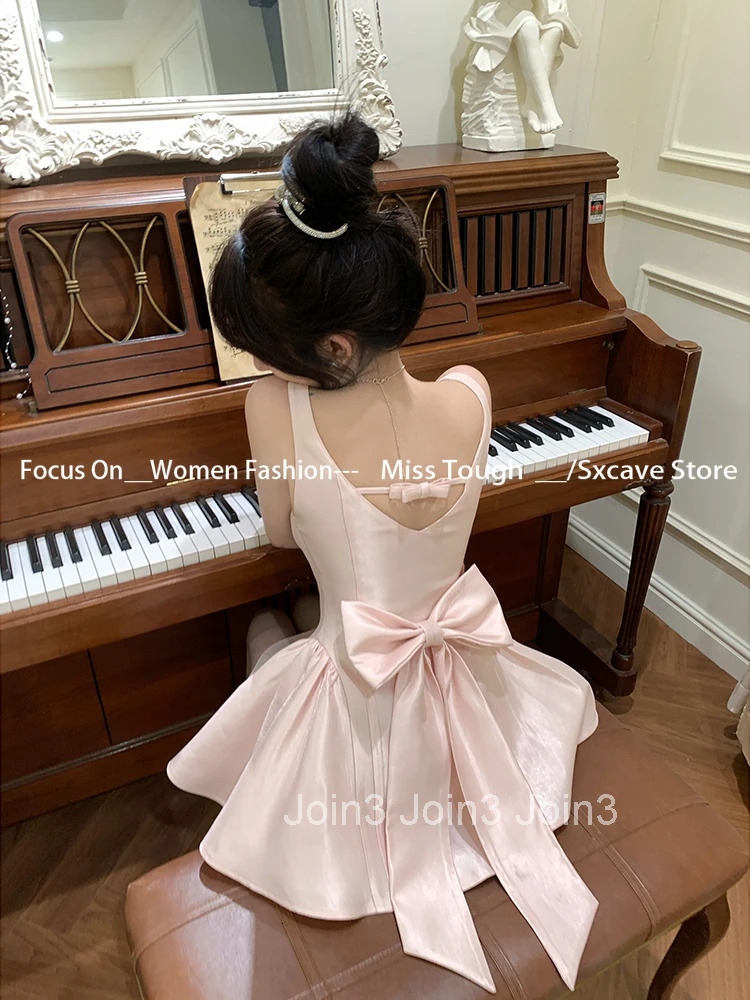 Summer New Elegant Evening Party Mini Dresses Women Vintage Sleeveless Y2K Mini Birthday Dress Casual Korean A-line Vestidos