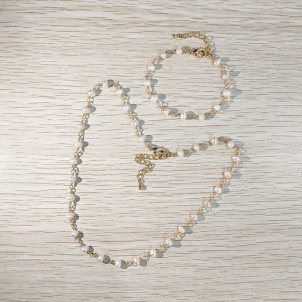 Womens High Quality Jewelry Exquisite Gift Lovely Creative Charm 18k Gold Plated Hand Twisted Natural Freshwater Pearl Necklace Y250805