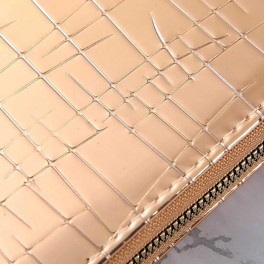 Fashionable Stone Patterned Wallet With Shiny Surface Multifunctional Large Capacity Banknote Holder Multi Slot Card Bag XJ250806