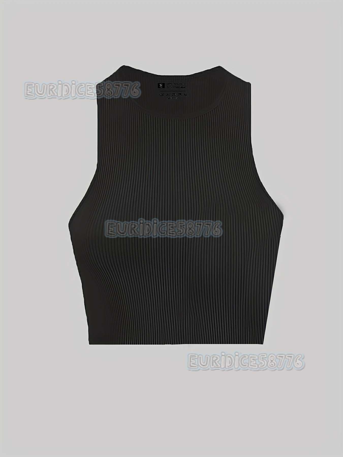 Short Round Neck Tie-dye Solid Color Tank Top Summer Tight-fitting Crop Top Sleeveless Hot Girl Top for Women H250806