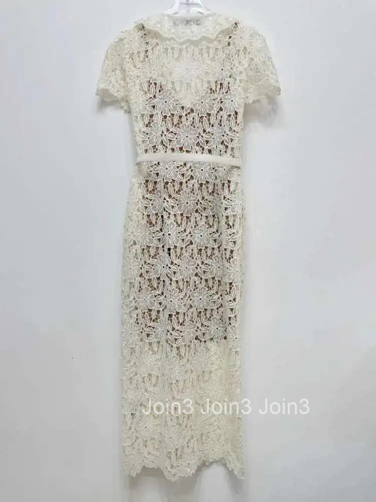 Quality Summer Pearl Diamond Bead Rhainstone Water Salute Flower Embroidery Lace Evening Prom Dress Women Formal Robe Party