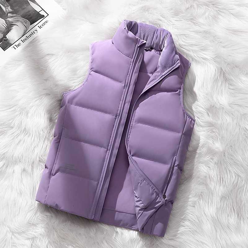 Variety Colors Warm Down Vest Vertical Collar Warm Wind Fashion Simple Design Loose Version Comfortable Skin-friendly Fabric Vest W250806