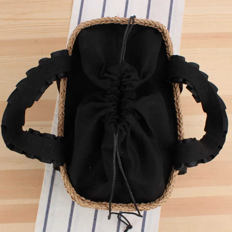 Summer Woven Straw Handbags for Women Bohemian Beach Tote Shopper Purses Boho Paper Knitting Basket Shoulder Bag Clutch New M250806