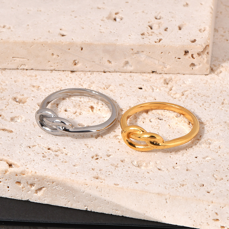 Designer Rings Minimalism Stainless Steel Love Heart Rope Cross Finger Ring Jewelry Props Accessories Gifts Classic Couple Jewelry wholesale drop ship