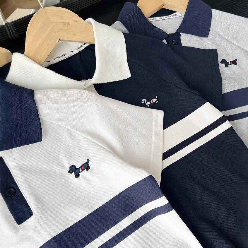 2025 Boys Polo Shirts Summer School Polo Shirts for Kids Cartoon Print Children T-shirts Toddler Outfits Baby Tees Clothing X250806