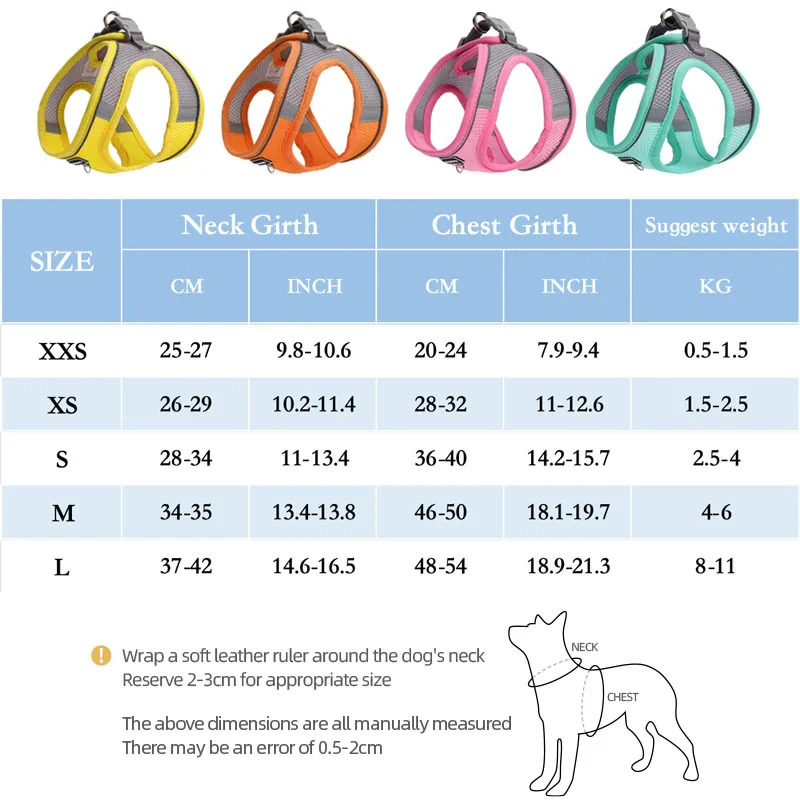 Dog Harness for Small Dogs Adjustable Puppy Cat Harness Vest French Bulldog Chihuahua Pug Pet Outdoor Walking Collar Leash Set 250805