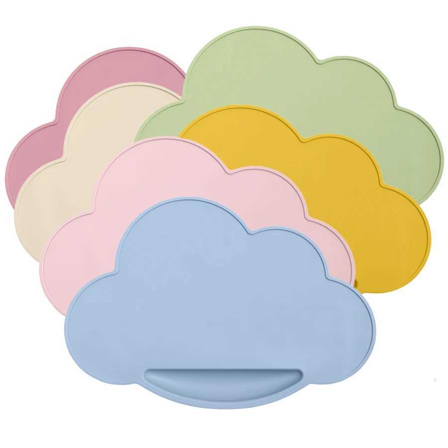 Baby Clouds Shape Silicone Placemat BPA Free Heat Insulation Child Table Waterproof Kid Mat Children Feeding Tableware X250806