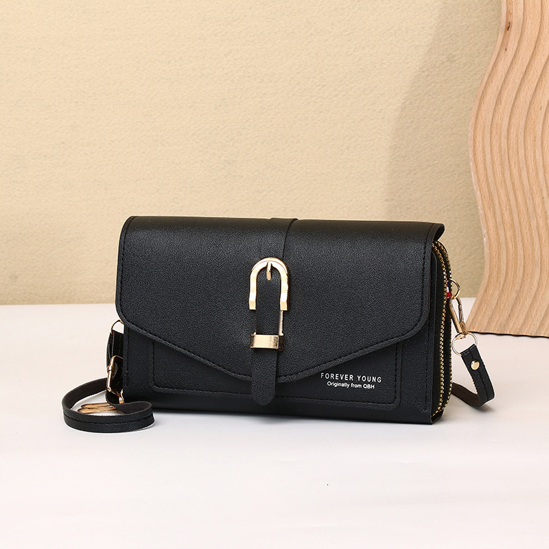 New Style for Women, Single Shoulder Crossbody Small Bag, Cover Head Magnetic Clasp, Multi-Compartment, High-Quality Texture Mini Phone Bag