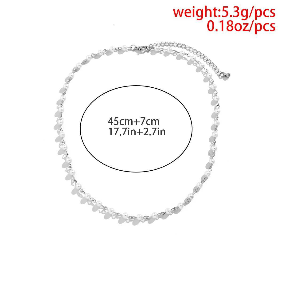 Small Imitation Pearl Beads Chain Short Choker Necklace for Men Trendy Beaded Chain Necklace on Neck 2023 Fashion Jewelry Collar Y250805