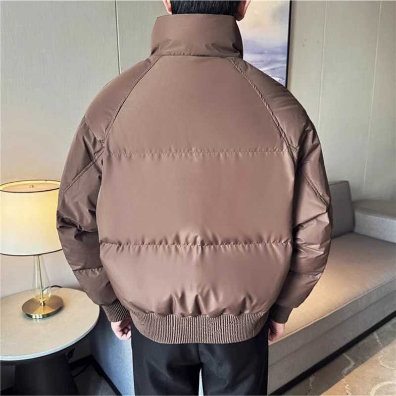 Loose and Casual Thickened Down Jacket for Men Stand-up Collar Daily Commuting Leisure and Warmth Autumn and Winter W250806