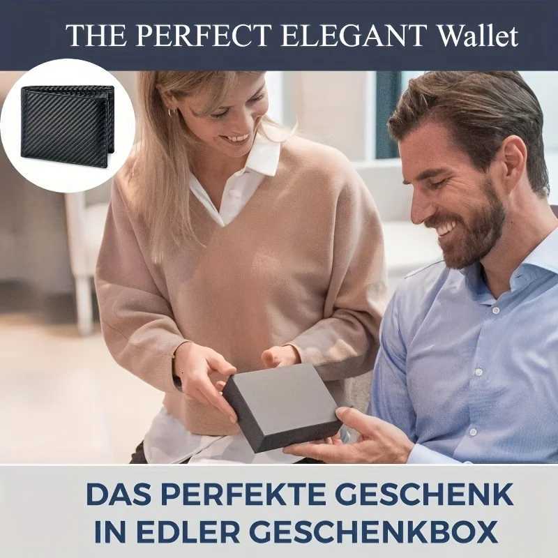 Wallet for Men - RFID Bifold Wallets with 9 s 1 ID Window Slim Minimalist Front Pocket Gift For MenXJ250806