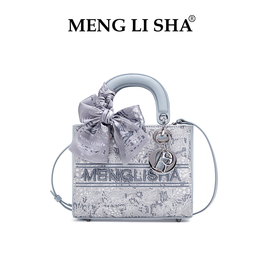 MENG LI SHA Korean Retro One Shoulder Crossbody Daisy Bag Women's 2025 New Niche High-End Casual Versatile Portable Tote Bag