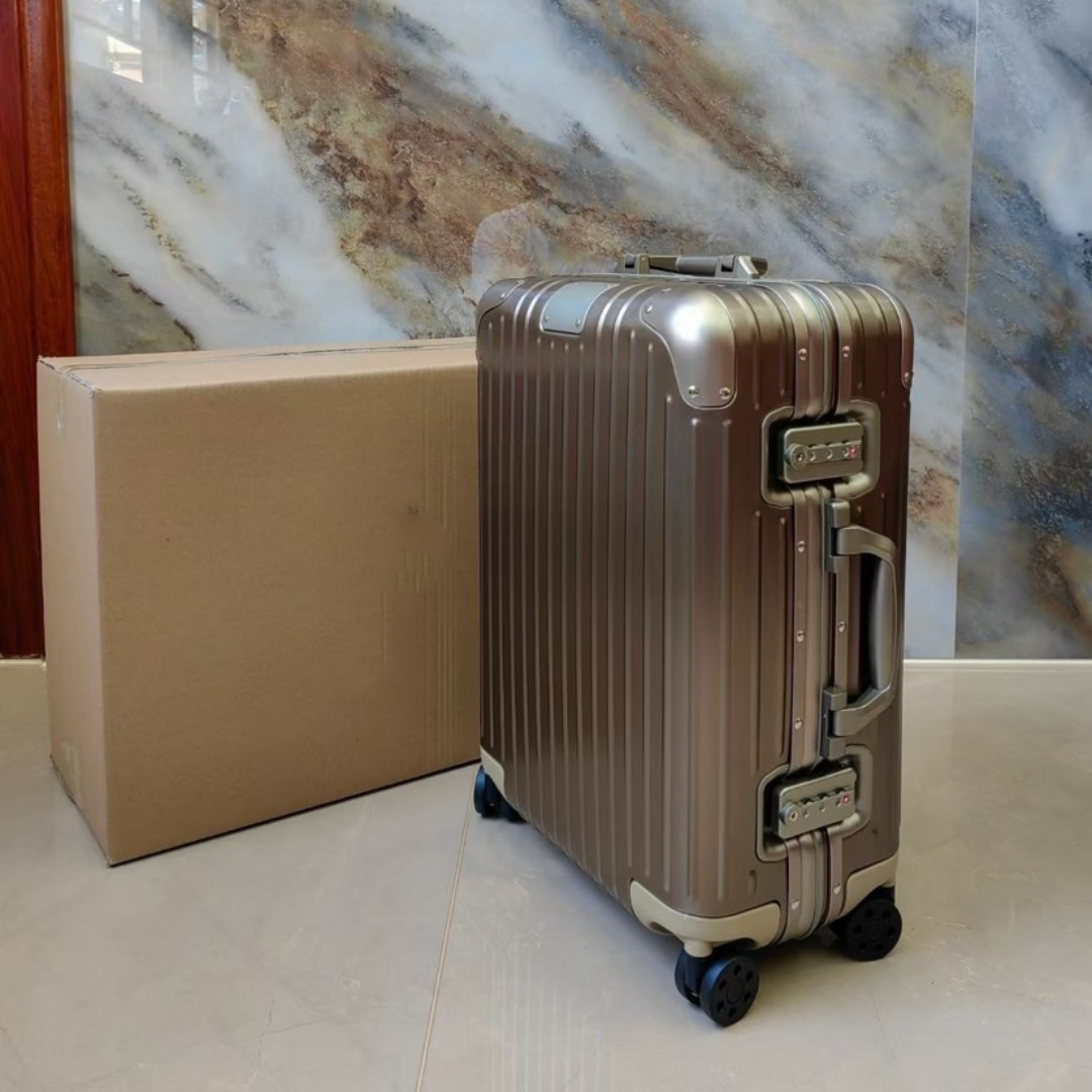 Designer Grey Aluminum Rimo Luggage Lage Suitcase High Quality For Men Suitcase Trolley Case Universal Wheel Luggage