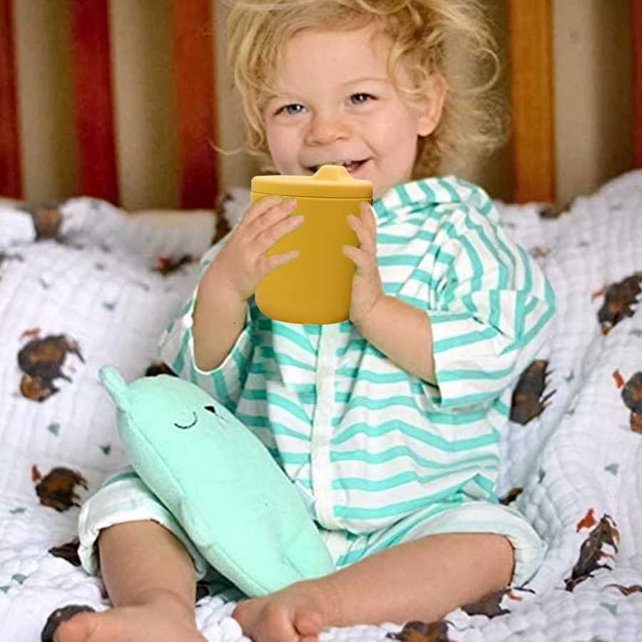 New Silicone Baby Drinking Cup Infant Feeding Liquid Leak-proof Cup Portable Childrens Water Bottles Newborn Accessories X250806