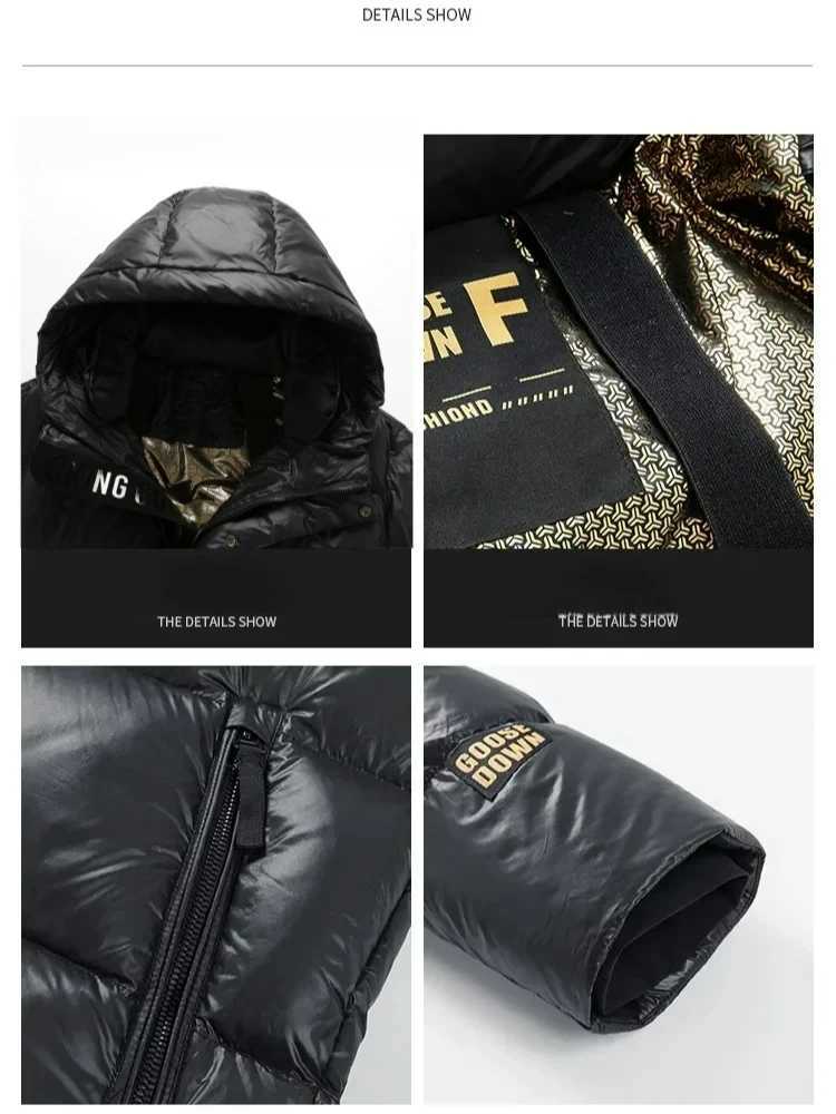 -30 Cold-proof Down Jackets Couple Clothing High-end 95% Goose Puffer Jacket for Women and Men Winter Warm Hooded Coats W250806