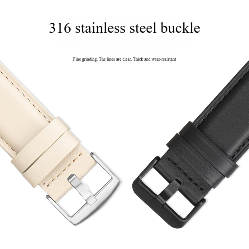 Durable Waterproof Leather Wristband for Watches Adjust-to-Fit Style Available Genuine leather is more durable - VWB100