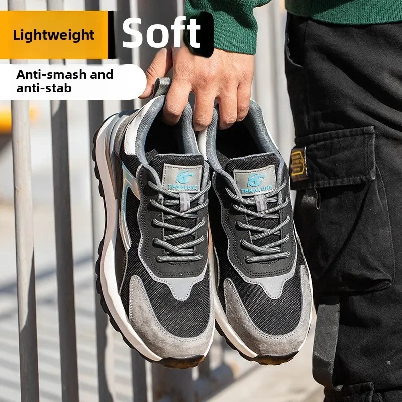 Breathable labor protection shoes safety shoes odor proof protective shoes insulated shoes construction site work shoes 250731