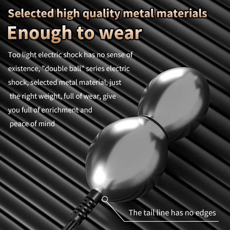 Electric Shock Butt Plug Electric Stimulation Metal Anal Blockage/Plug Dilator Electric Stimulation Prostate Massager G-Spot Stimulator XJ250806