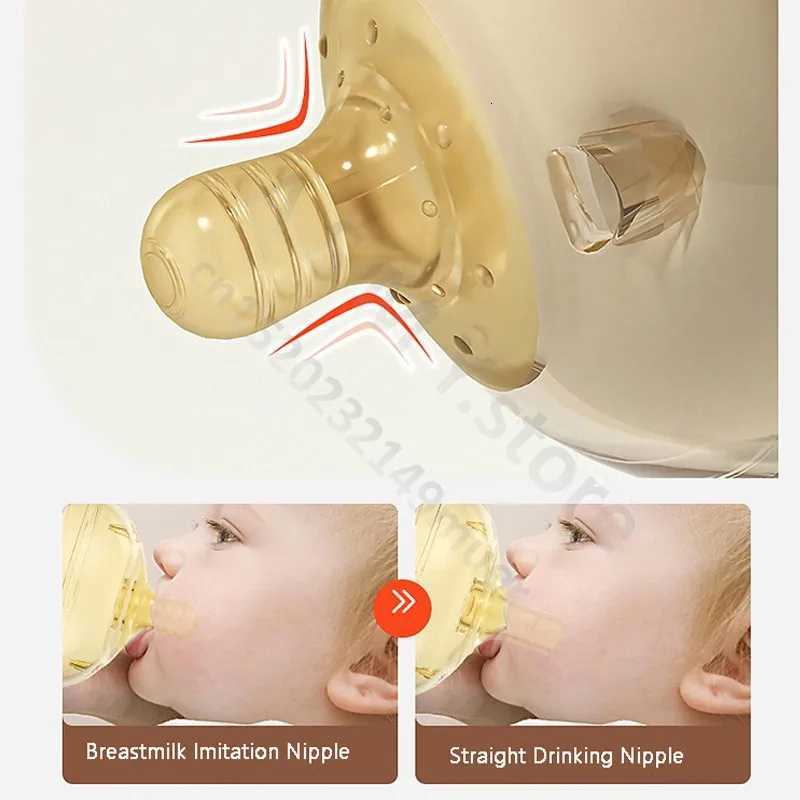 Newborn Baby Bottle/Wide Mouth Break Bottle/Nano Nipple/Drinking Nipple/Duck Nipple/Learning Drinking Cup/Big Baby Bottle X250806