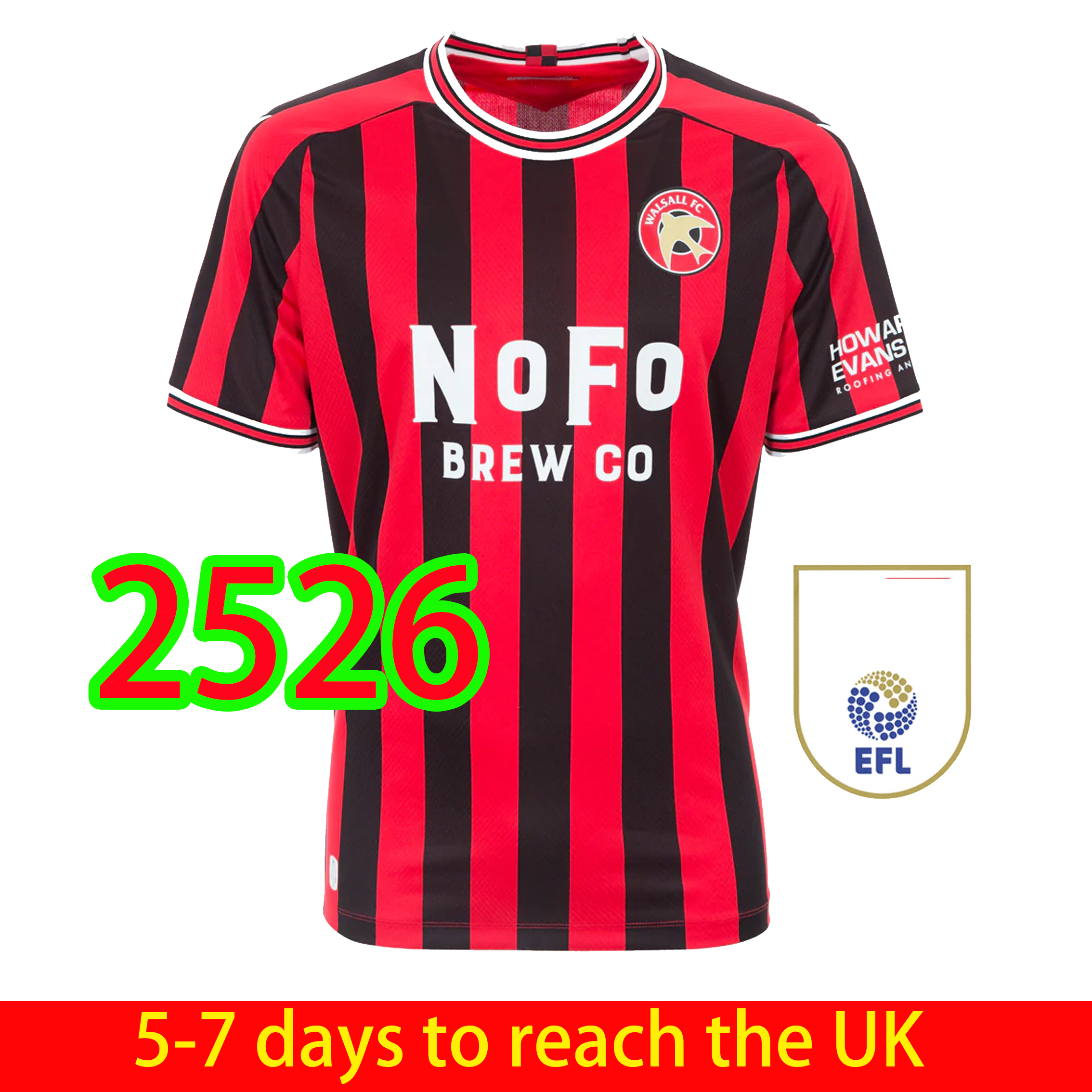 25 26 Walsall FC Soccer Jerseys 2025 Home Andy GEORGE HALL Coie JOE BRYAN RICKIE LAMBERT Home Away third Football Shirts Short Camisas de Futebol men sets